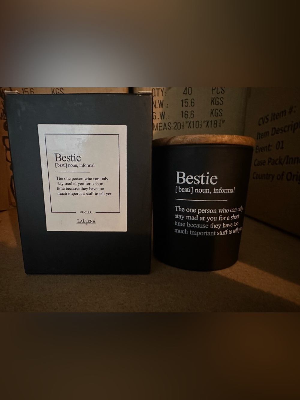 Bestie candle scent vanilla